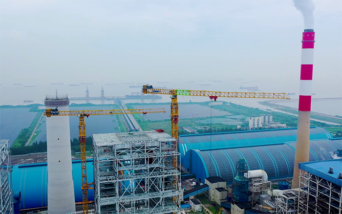 双塔合璧！！！华能太仓电厂项目NG电子游戏超大塔显身手