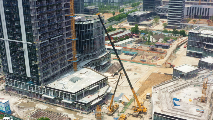 零失误拿下！！！NG电子游戏G2代XCA200G8-1盲区作业，精准拆除40米塔吊